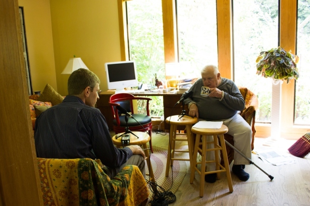 John Bischoff interviews Conrad Susa for the Conservatory's Oral History Project, July 2013